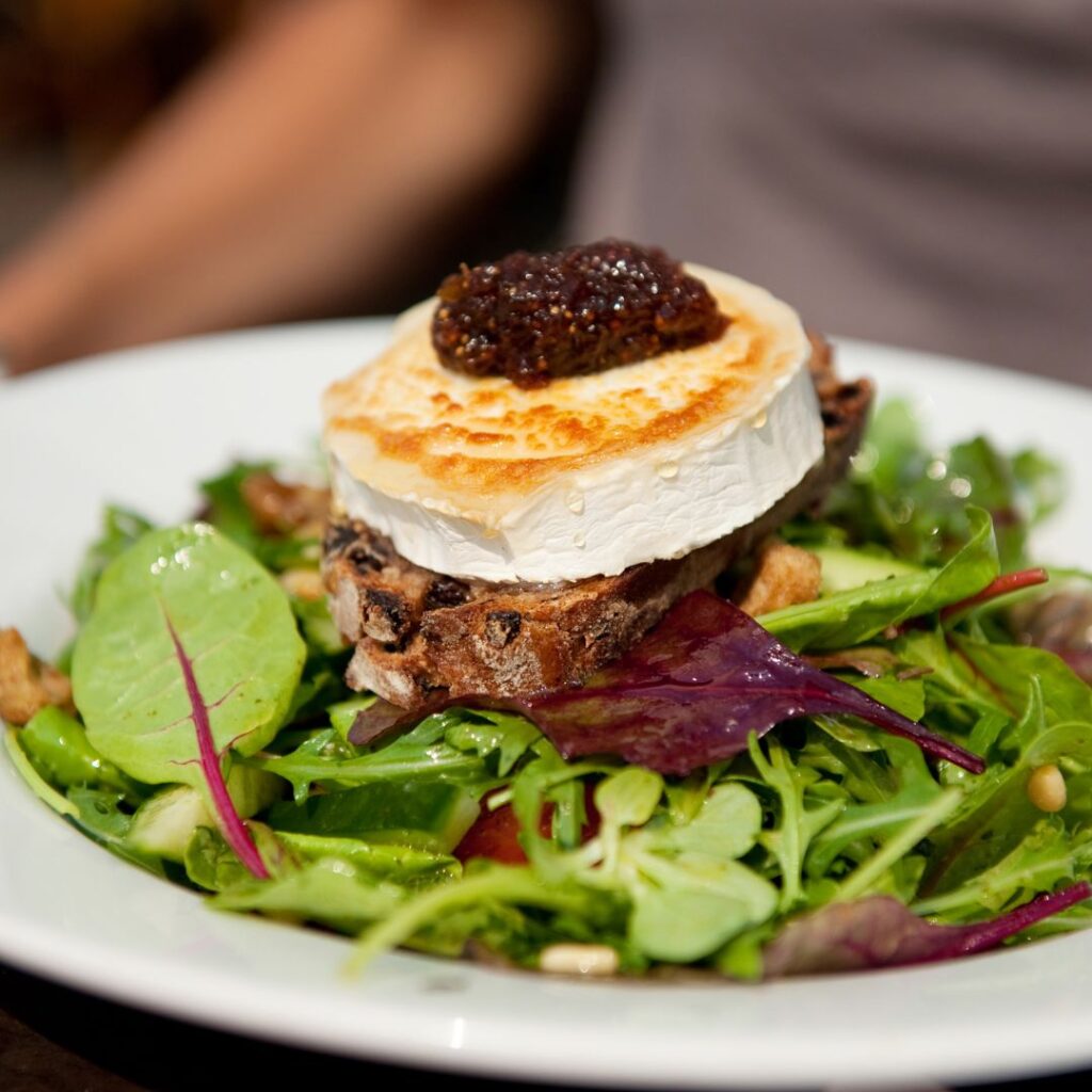 Salade met geitenkaas